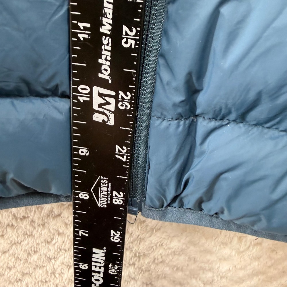 Eddie Bauer Packable Down Jacket Women Small Blue 650 Fill Hooded Puffer EMJ0702 - Picture 9 of 10